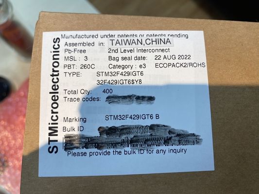 کیفیت  STM32F429IGT6  LQFP176  SMDIntegrated Circuits MCU Controller Microcontrol کارخانه