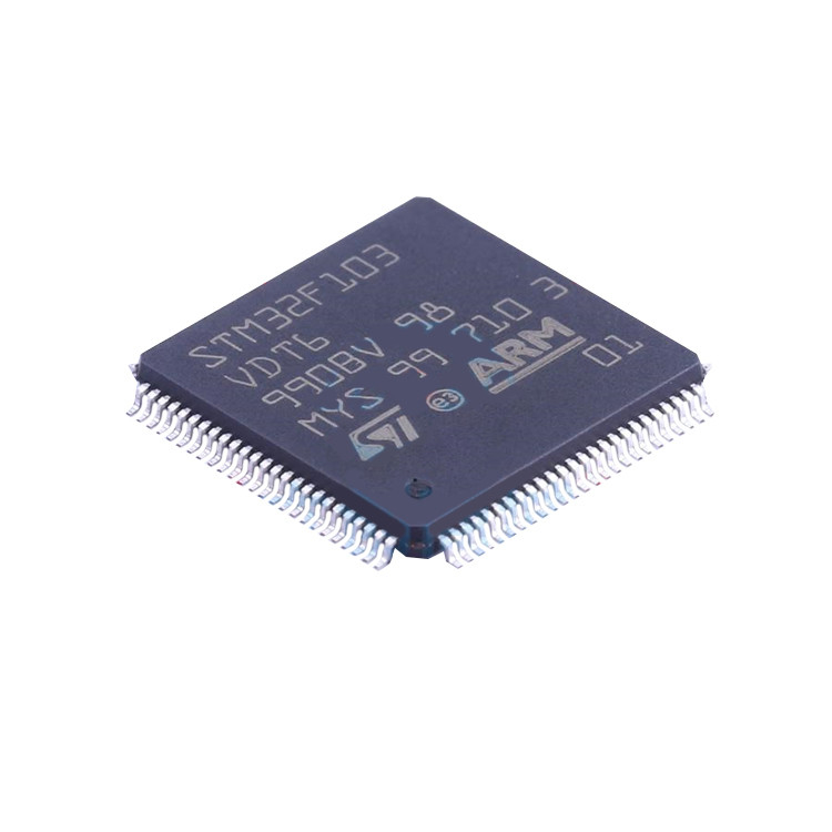 قطعات الکترونیکی جدید و اصلی STM32F103VDT6 LQFP-100 موجود در تراشه مدار مجتمع مدار مجتمع STM32F103VDT6