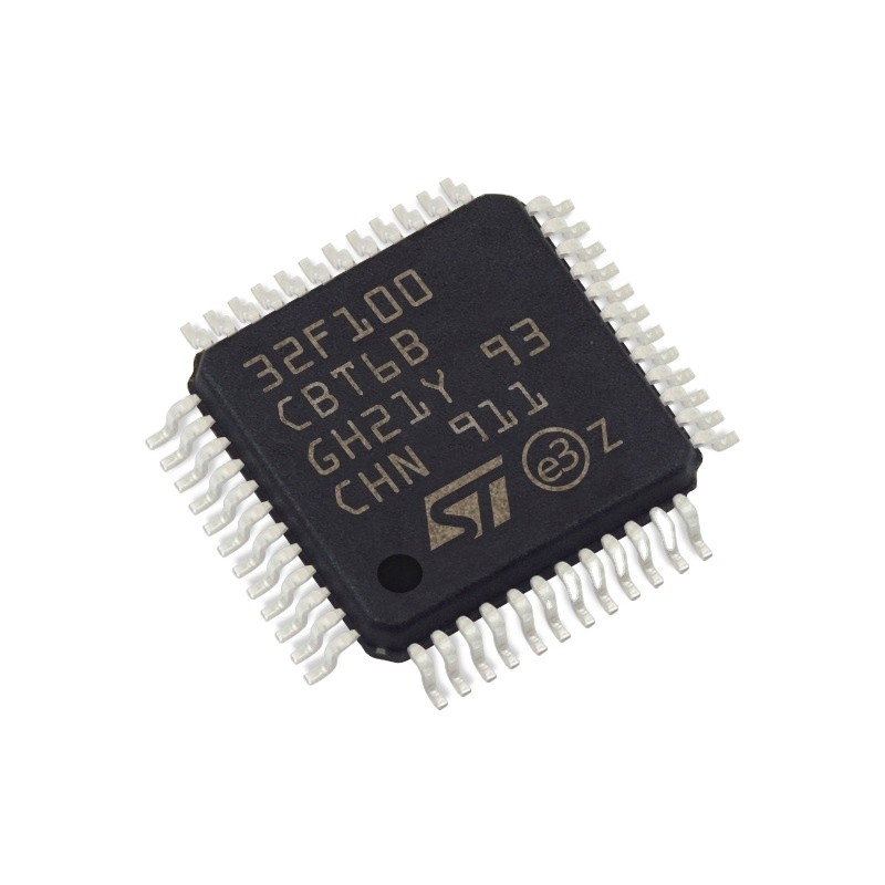 موجود است میکروکنترلر IC MCU 32BIT 128KB FLASH 48LQFP مدارهای مجتمع آی سی تراشه STM32F100CBT6B