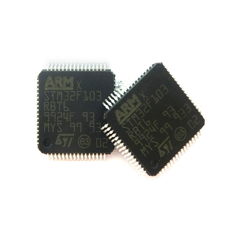 STM32F103RBT6 Mcu 32 بیتی Stm32f1 Arm M3 Risc 128kb فلش 2.5v/3.3v 64 پین Lqfp Ic