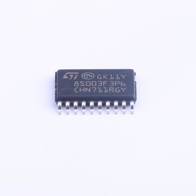 MCU 8 بیتی STM8S STM8 CISC 8KB Flash 3.3V/5V 20-Pin TSSOP T/R - نوار و قرقره STM8S003F3P6 آی سی تراشه