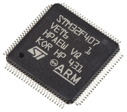 میکروکنترلر اصلی STM32F407VET6 ARM Cortex-M4 168MHz/512KB Flash RAM: 196KB آی سی